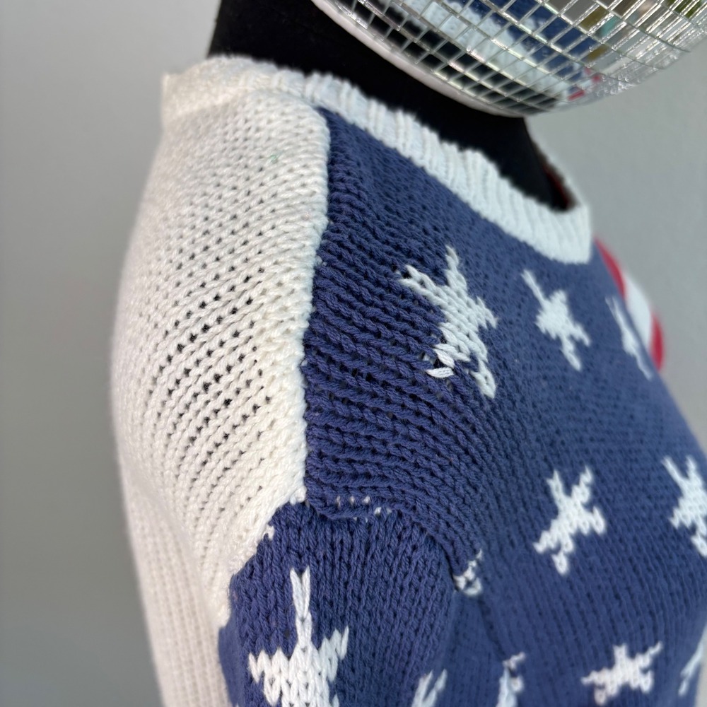 Grayson Threads American Flag Sweater | Womens Large, Patriotic Stars Stripes - Picture 15 of 16